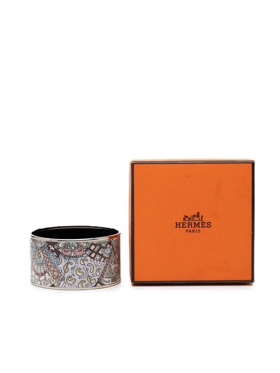 Hermes Enamel TGM Cloisonne Silver Multicolor Metal Belt main image 4